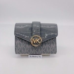 Michael Kors Carmen Md Envelope Flap Billfold Wallet Logo Closure NWT Org $258